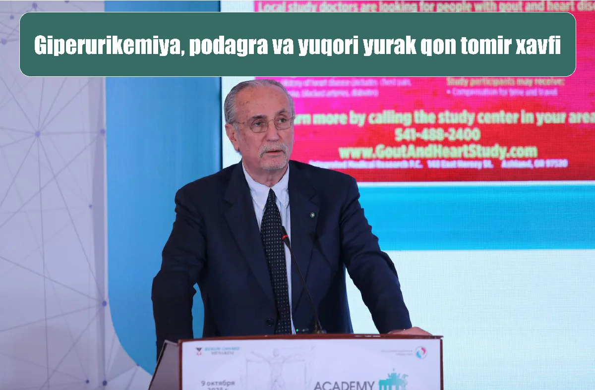 Giperurikemiya, podagra va yuqori yurak qon tomir xavfi